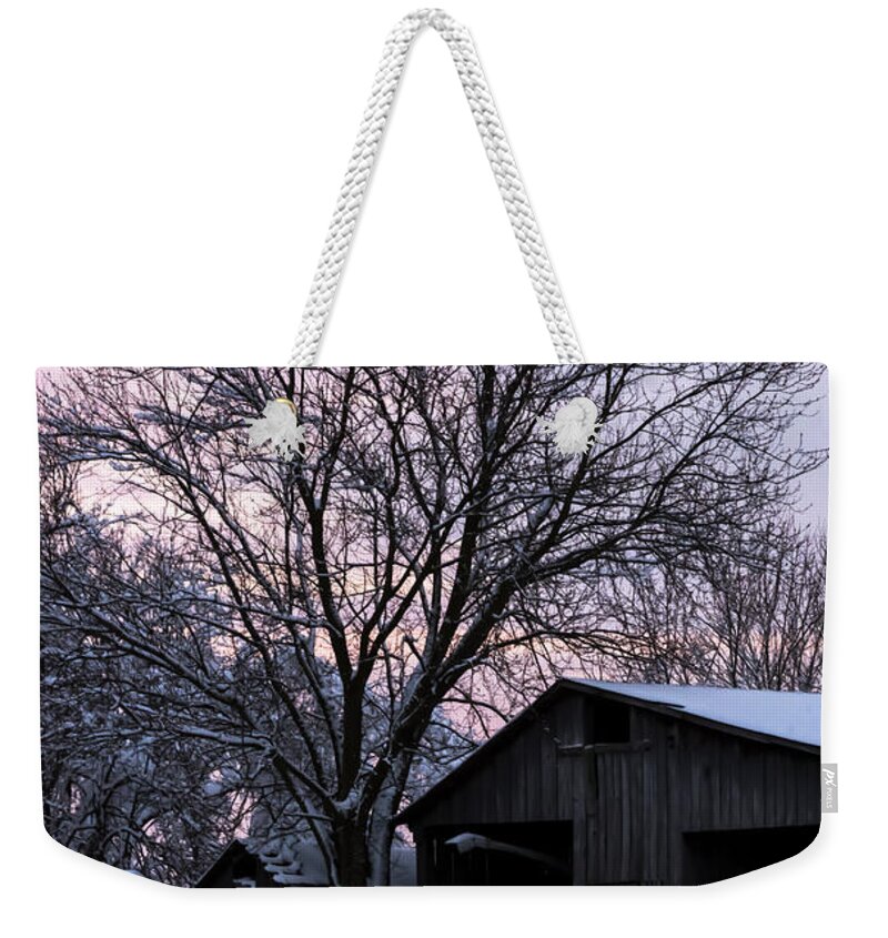 Farm Weekender Tote Bag featuring the photograph Season's Greetings - Farm by Holden The Moment