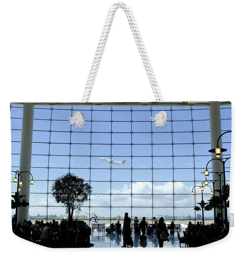 Aircraft Weekender Tote Bag featuring the photograph SEATAC airport K088 by Yoshiki Nakamura