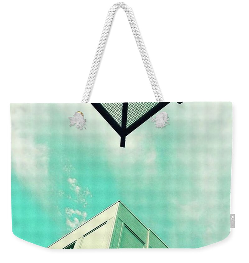 Triangle Weekender Tote Bag featuring the photograph Seattle Street Corner. #corner #corners by Ginger Oppenheimer