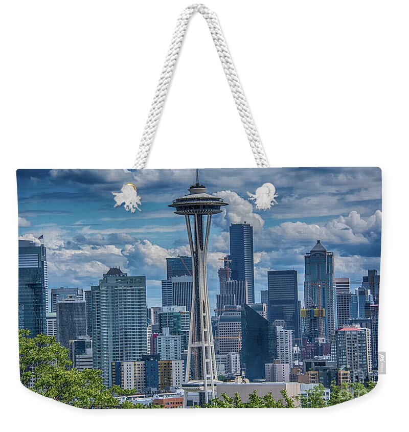 Seattle Weekender Tote Bag featuring the photograph Seattle's Urban Landscape by John Greco
