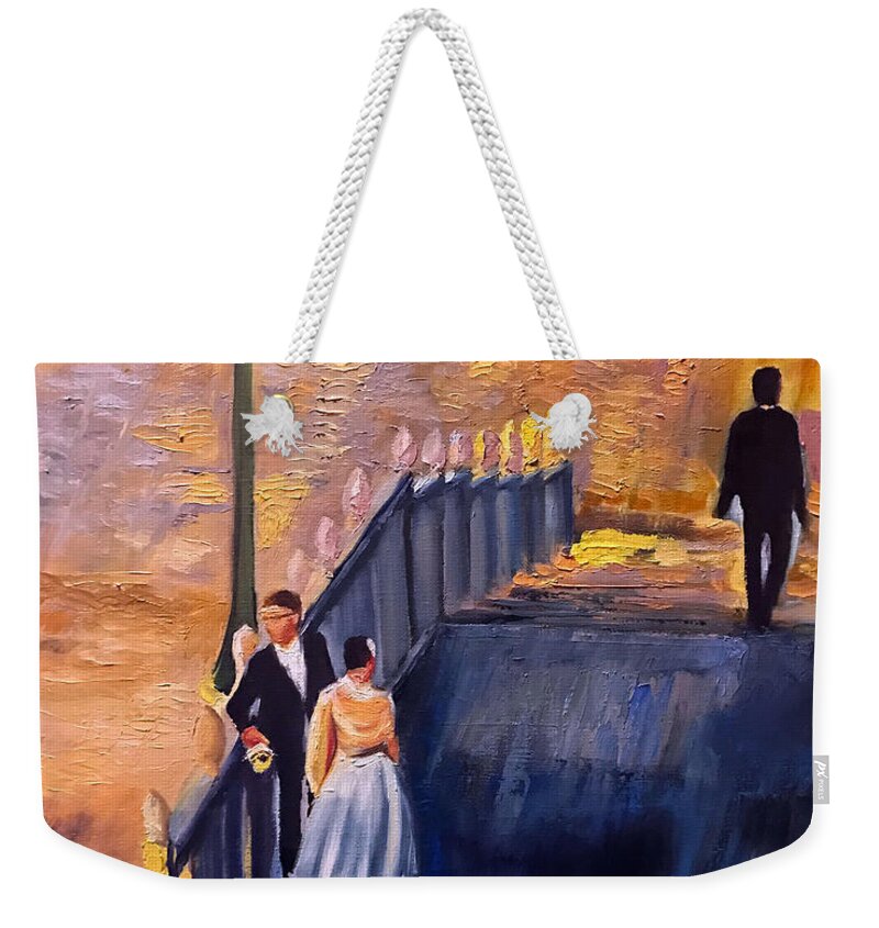 Venice Weekender Tote Bag featuring the painting Second Thoughts ? by Josef Kelly