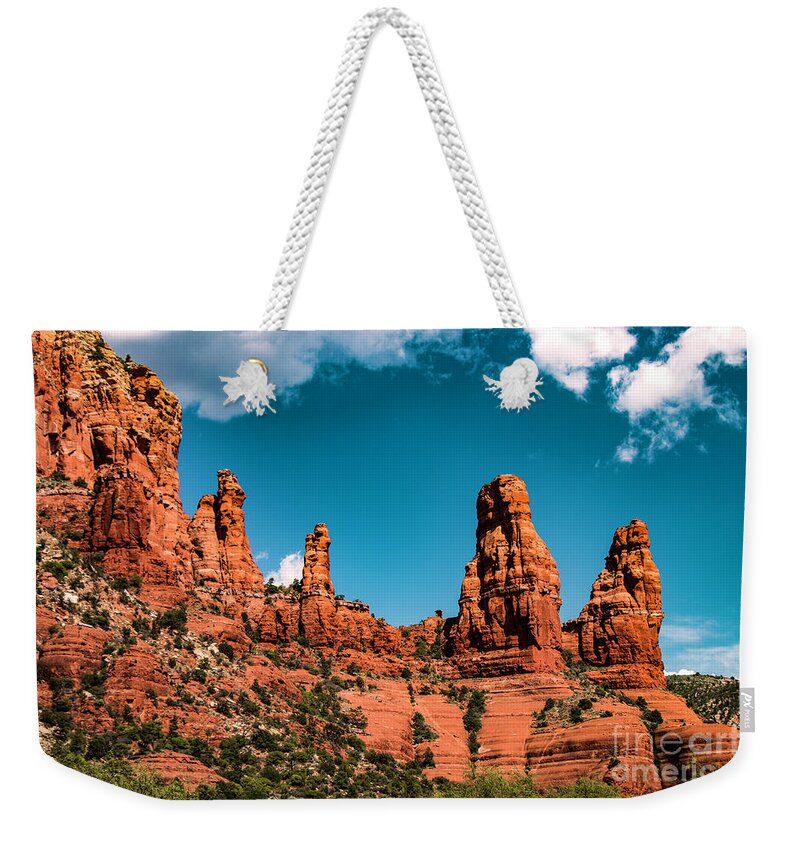 Rocks Weekender Tote Bag featuring the photograph Sedona by Mark Jackson