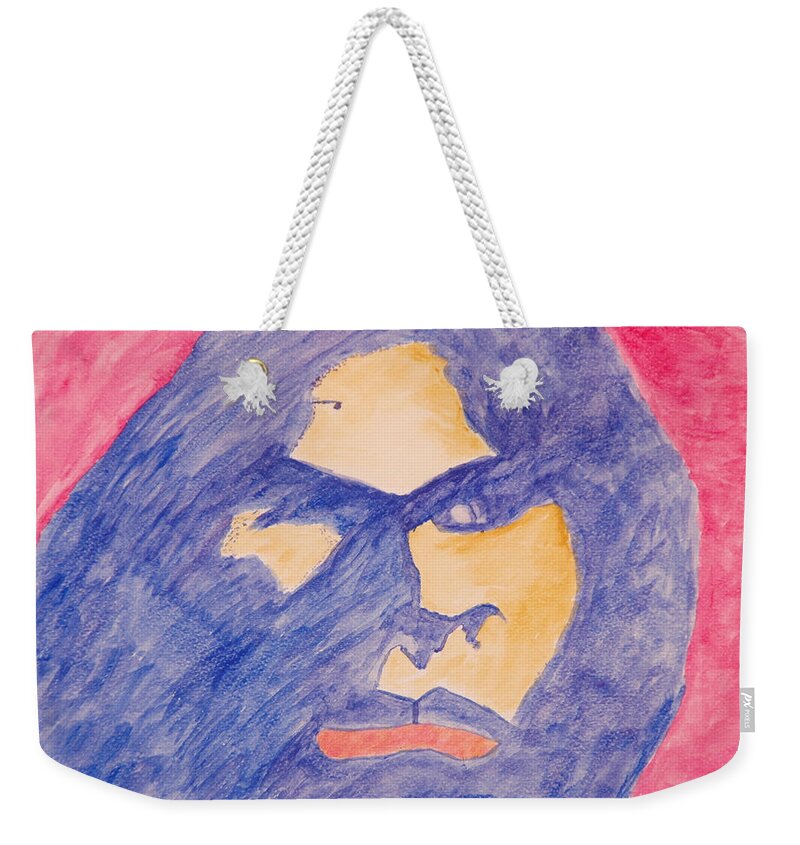 Portrait Weekender Tote Bag featuring the painting Self Portrait by Jose Rojas
