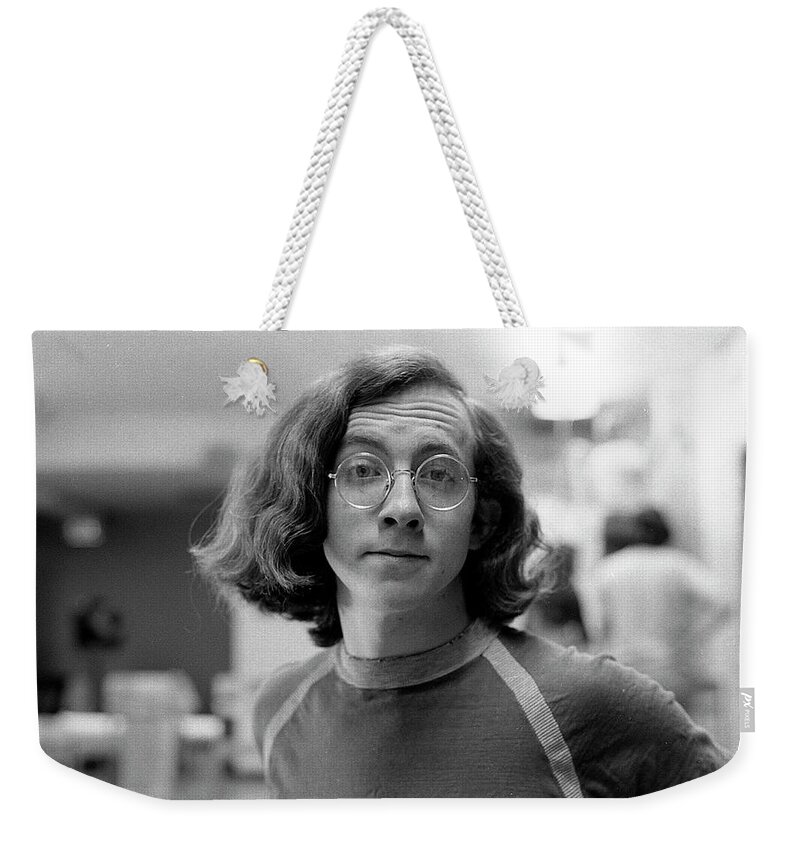 Eyebrow Weekender Tote Bag featuring the photograph Self-portrait, With Raised Eyebrow, 1972, Number 2 by Jeremy Butler