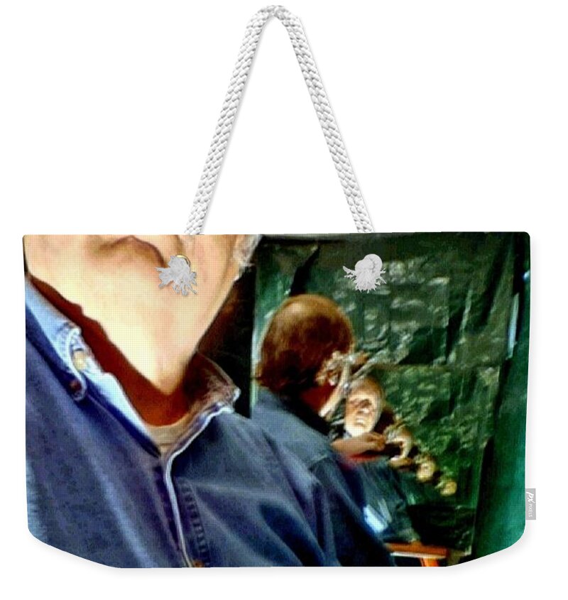  Weekender Tote Bag featuring the photograph Selfie Echo by Uther Pendraggin