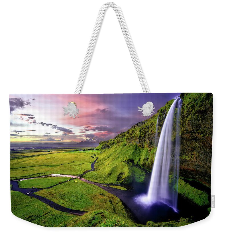 Iceland Waterfall Weekender Tote Bags
