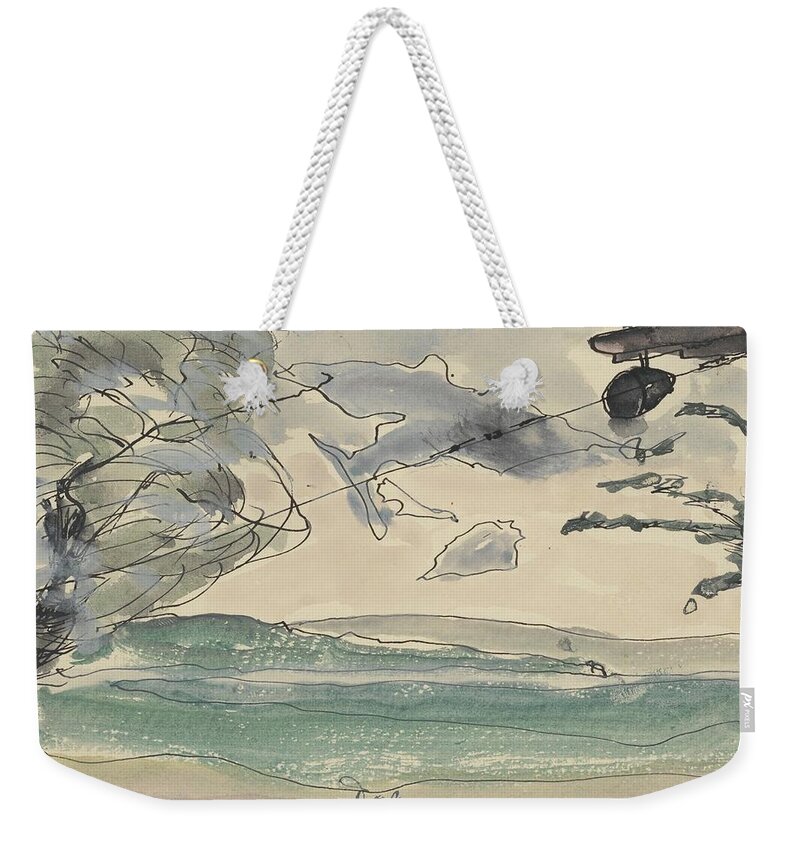 Arthur Dove Weekender Tote Bag featuring the painting Seneca Lake by MotionAge Designs