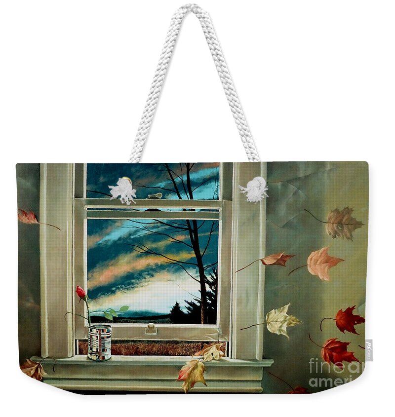 Autumn Weekender Tote Bag featuring the painting September Breeze by Christopher Shellhammer