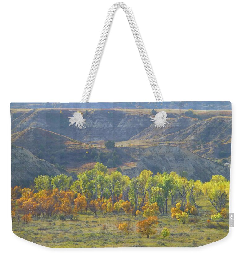 North Dakota Weekender Tote Bag featuring the photograph September near the River by Cris Fulton