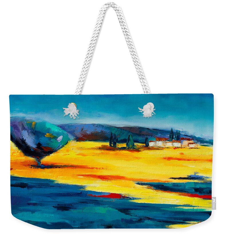 Provence Weekender Tote Bag featuring the painting Serenity by Elise Palmigiani