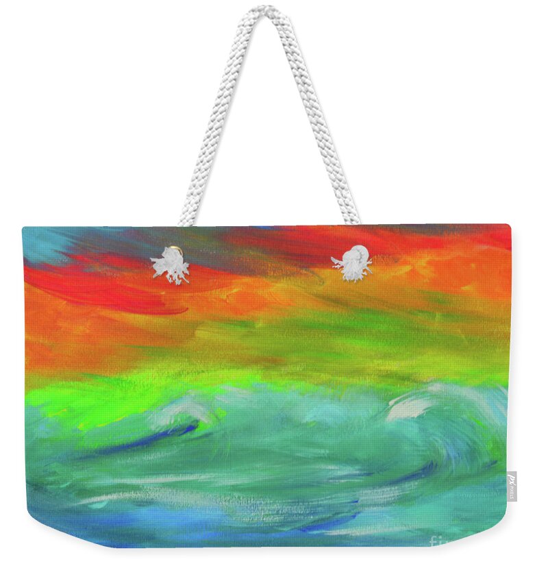 Serenity Weekender Tote Bag featuring the painting Serenity Sunrise by Robyn King