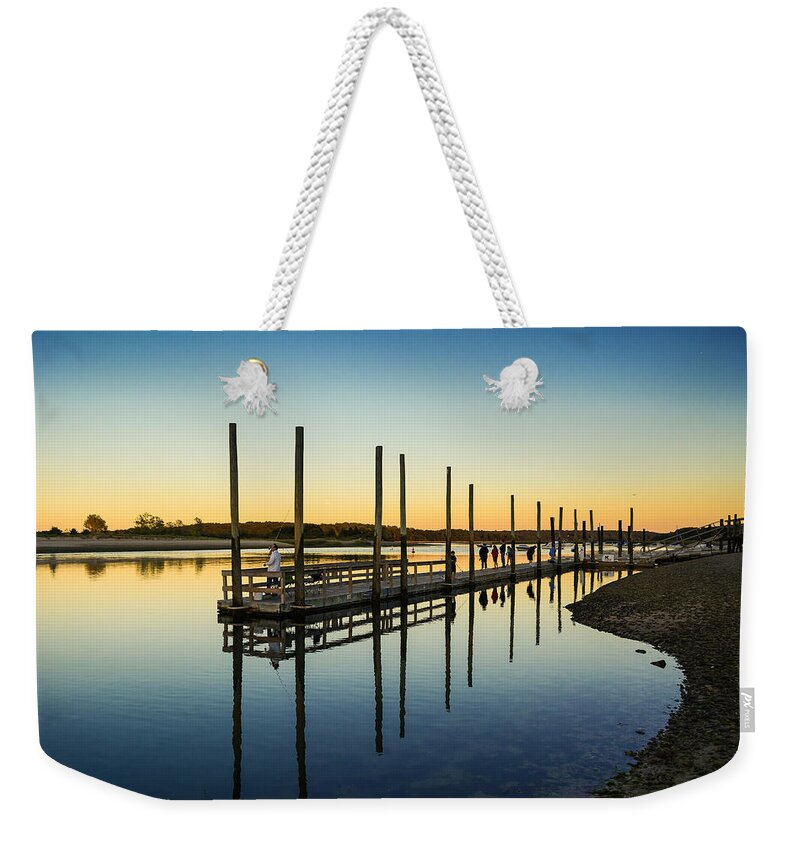  Sunrise Weekender Tote Bag featuring the photograph Serenity Sunset Kings Park New York by Alissa Beth Photography