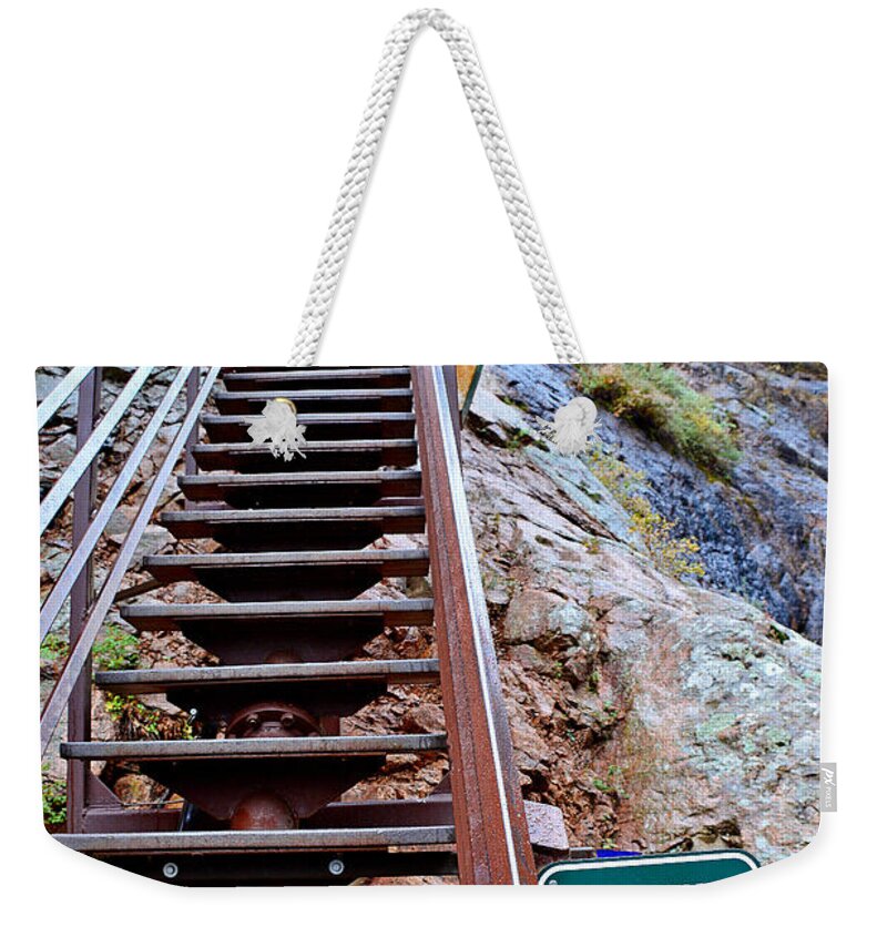 Seven Falls Weekender Tote Bag featuring the photograph Seven Falls Pastoral Study 2 by Robert Meyers-Lussier