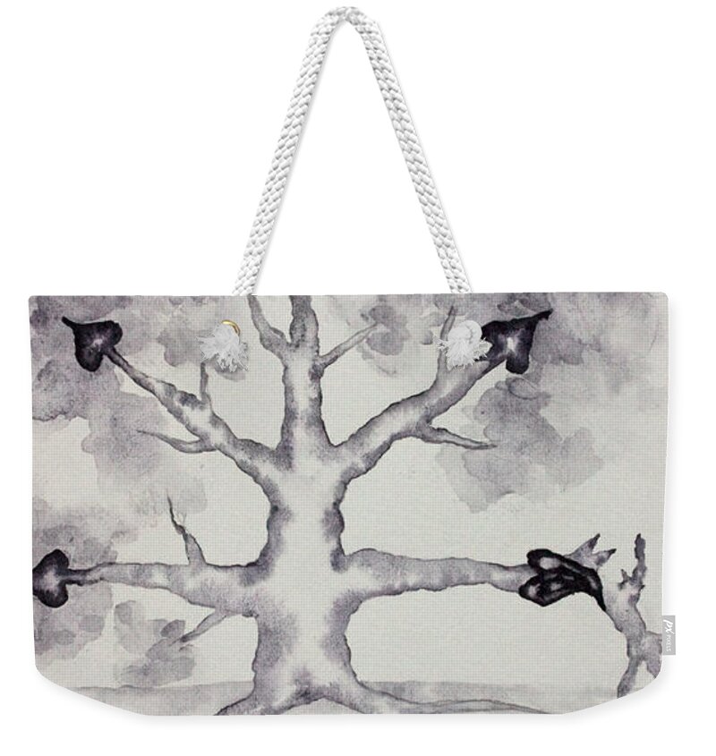 Seven Of Spades Weekender Tote Bag featuring the painting Seven of Spades by Srishti Wilhelm