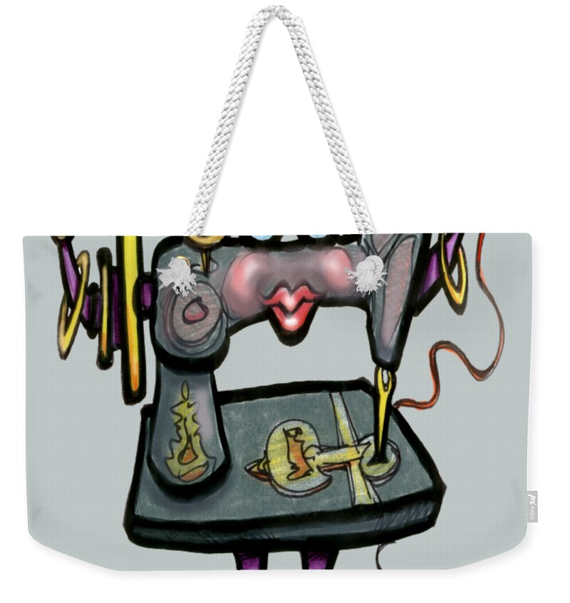 Sew Weekender Tote Bag featuring the digital art Sewing by Kevin Middleton
