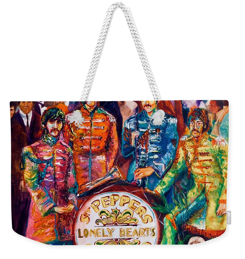 Sgt. Pepper Weekender Tote Bag featuring the painting Sgt. Pepper #2 by Leland Castro