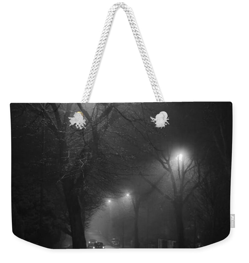 Fog Weekender Tote Bag featuring the photograph Street Noir by Dorit Fuhg