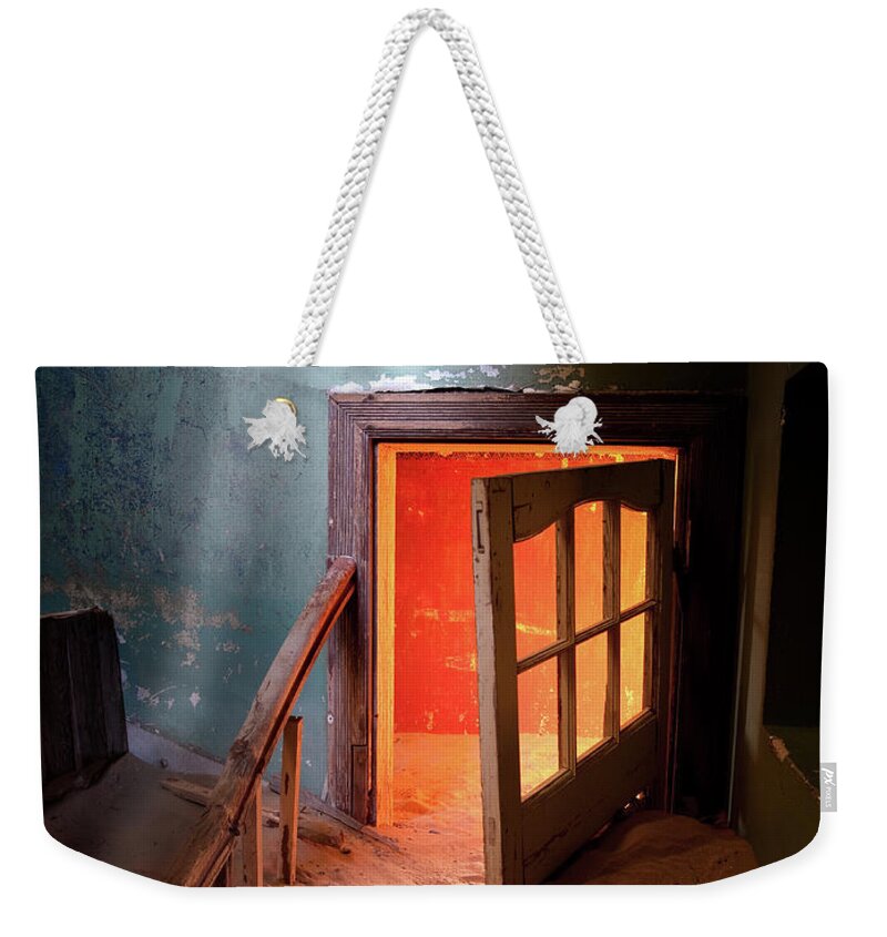 Kolmanskop Weekender Tote Bag featuring the photograph Shaft of Light by Patti Schulze