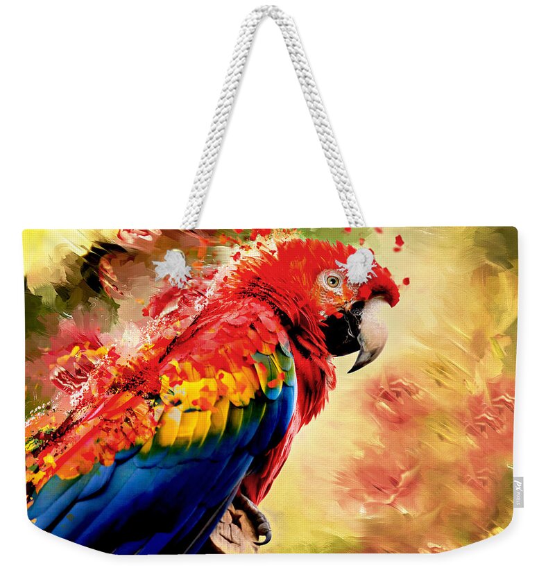 Abstract Expressionism Weekender Tote Bag featuring the painting Shake Shake Shake by Georgiana Romanovna