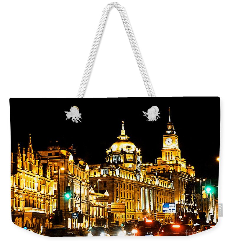 Shanghai Weekender Tote Bag featuring the photograph Shanghai City 1 by Xueling Zou