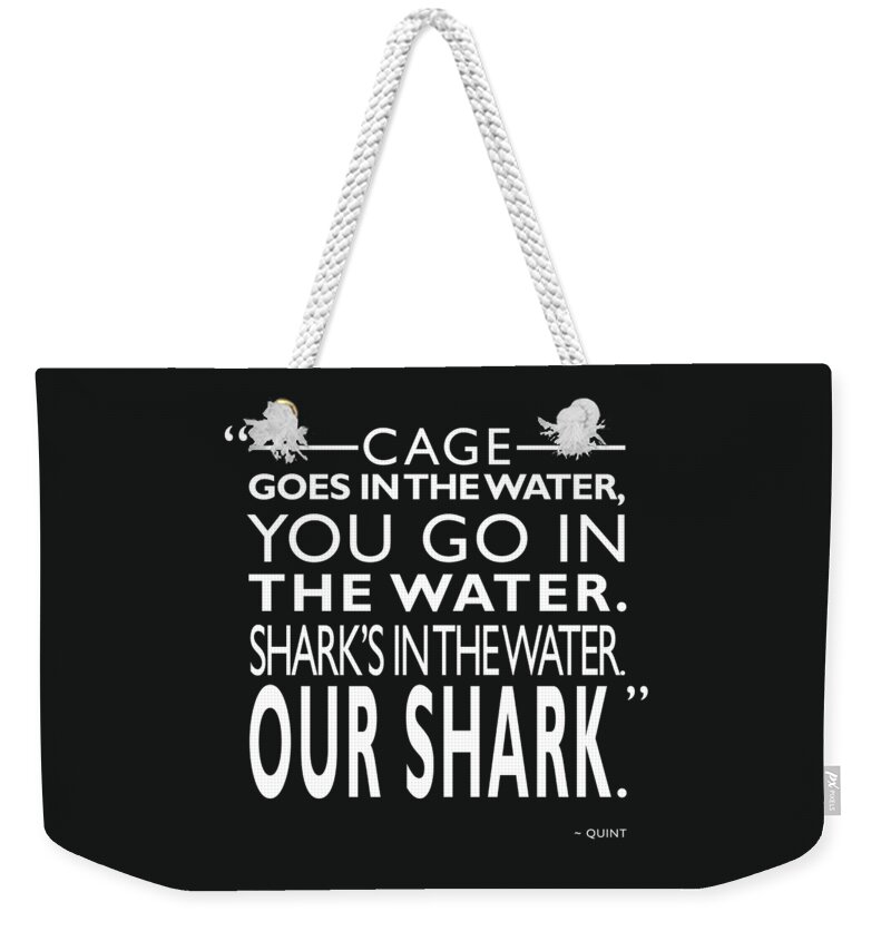 Jaws Weekender Tote Bag featuring the photograph Sharks In The Water by Mark Rogan