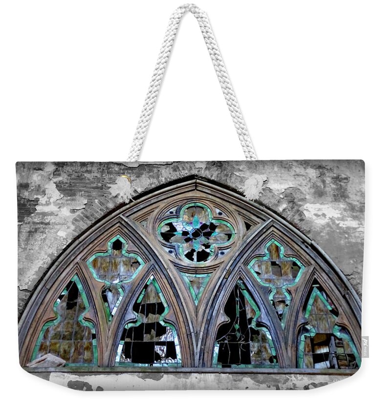 Shattered Weekender Tote Bag featuring the photograph Shattered by Dark Whimsy