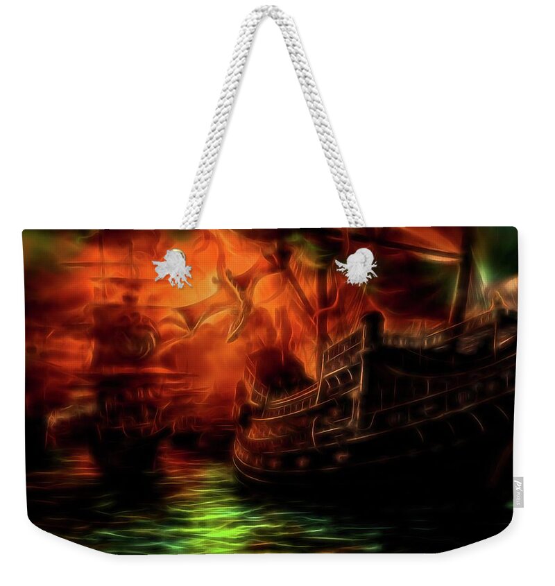 Game Of Thrones Weekender Tote Bag featuring the digital art She is coming by Lilia D