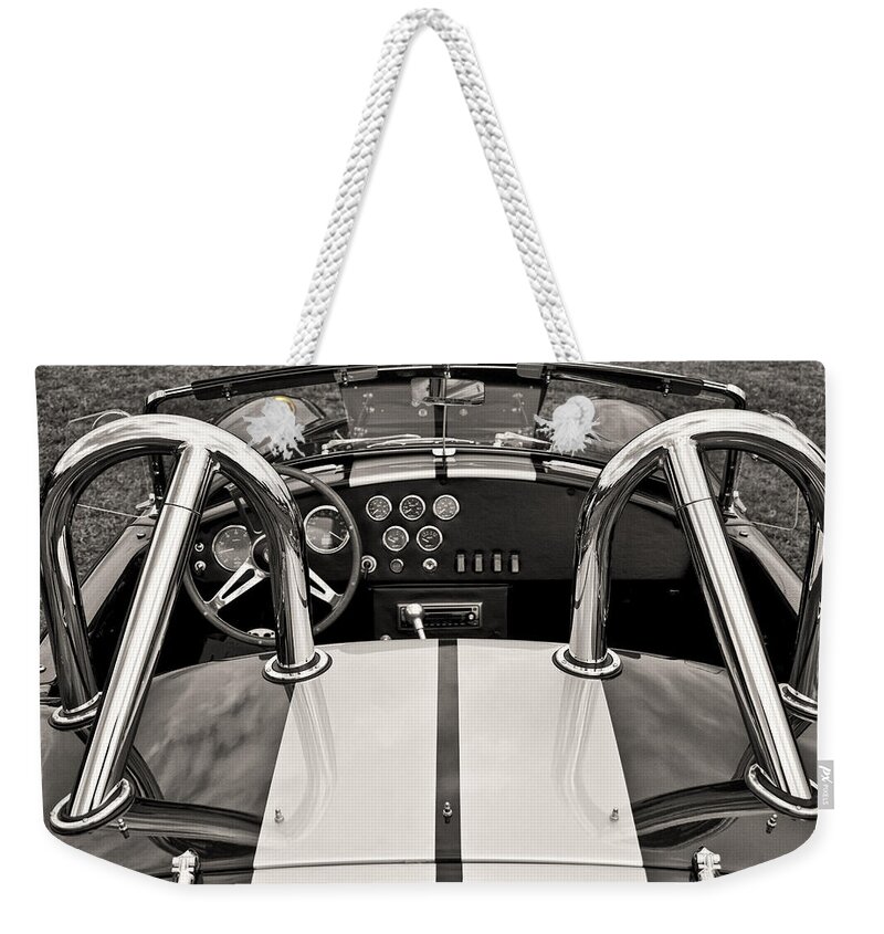 Automobile Weekender Tote Bag featuring the photograph Shelby Cobra by Scott Wood