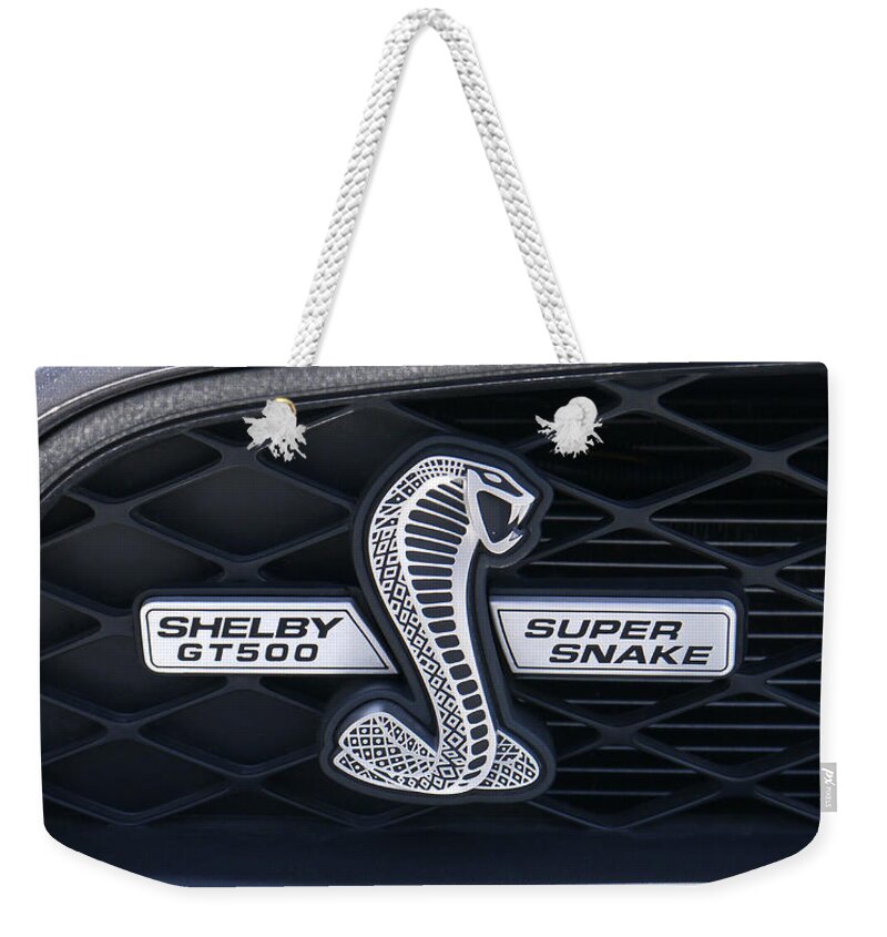 Transportation Weekender Tote Bag featuring the photograph SHELBY GT 500 Super Snake by Mike McGlothlen