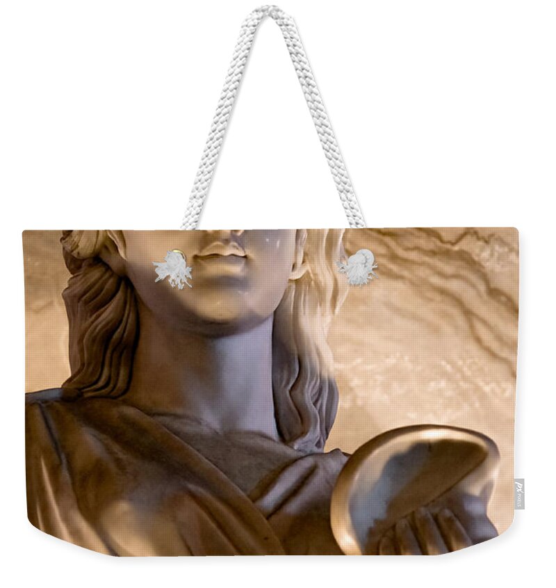 Sculpture Weekender Tote Bag featuring the photograph Shell In Hand by Christopher Holmes