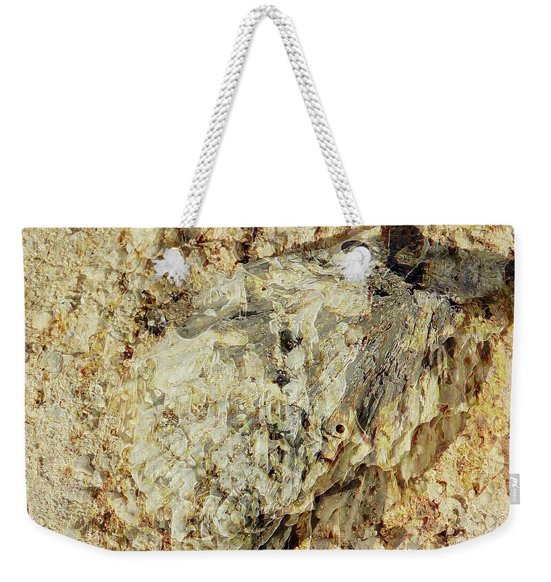 Shell Weekender Tote Bag featuring the photograph Shell Sand by Stephanie Grant