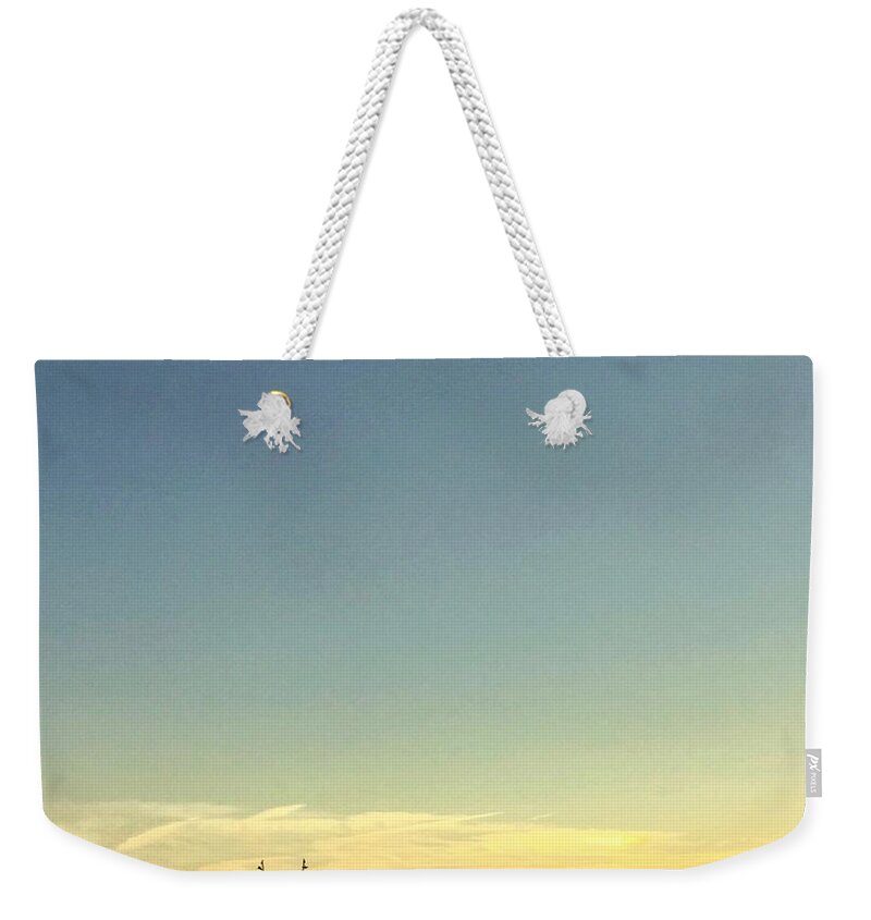 Shem Creek Weekender Tote Bag featuring the photograph Shem Creek by Flavia Westerwelle