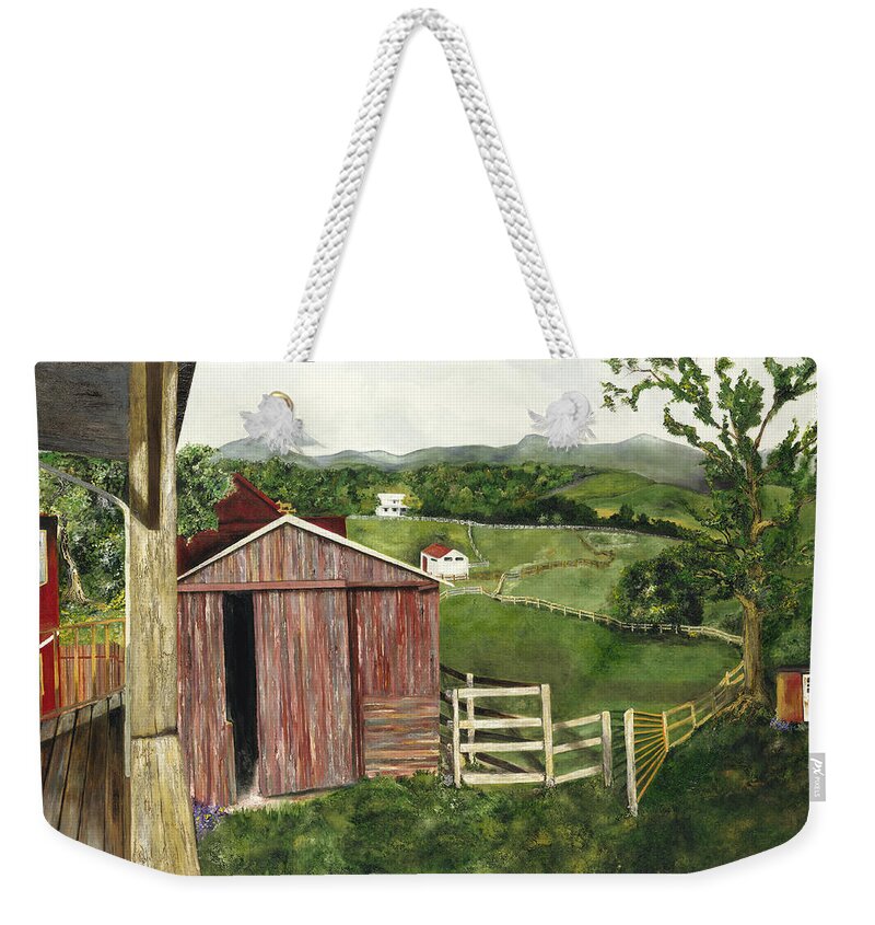 Landscapes Weekender Tote Bag featuring the painting Shenendoah by Anitra Handley-Boyt