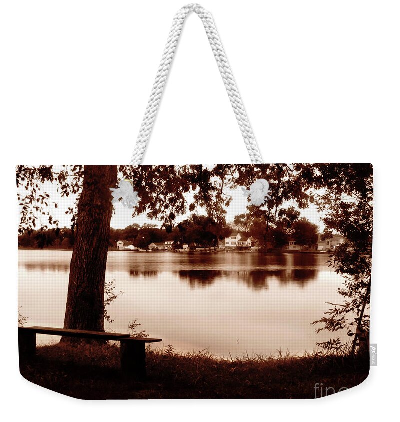 Sepia Weekender Tote Bag featuring the photograph Shhh by September Stone