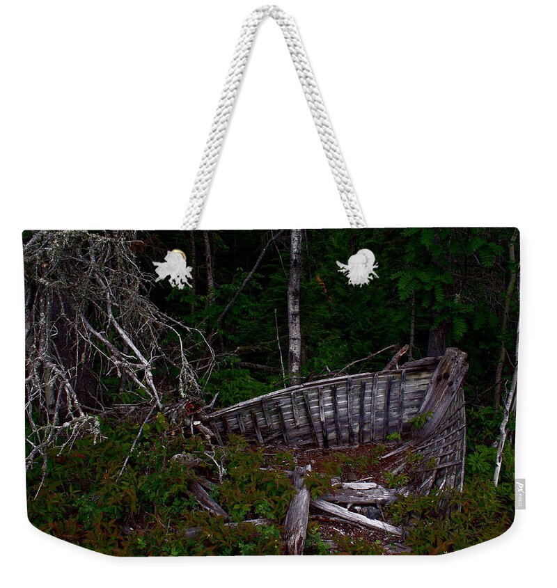 Boat Weekender Tote Bag featuring the photograph Ship Wrecked by Jo Smoley