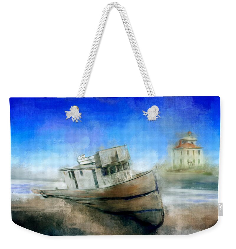 Ship Weekender Tote Bag featuring the photograph Ship Wrecked by Mary Timman