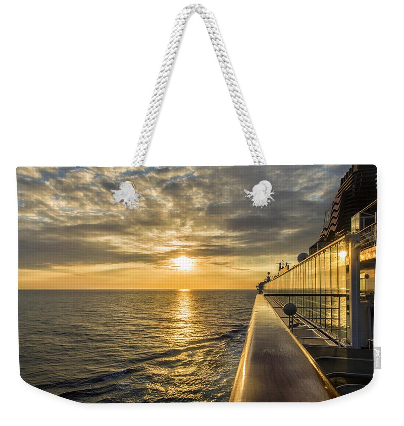 Kona Hawaii Weekender Tote Bag featuring the photograph Shipside Sunset by Bill and Linda Tiepelman
