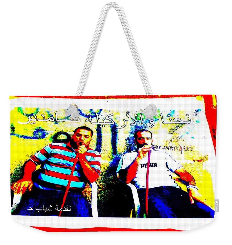 Lebanon Weekender Tote Bag featuring the photograph Shisha pleasures in Beirut by Funkpix Photo Hunter