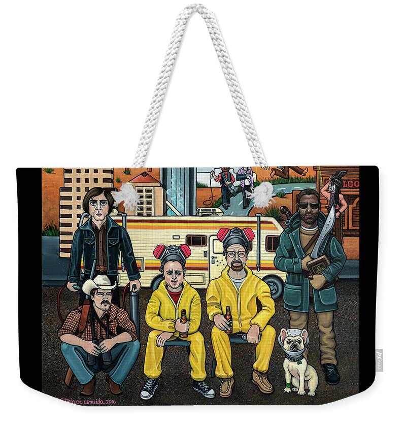 Hispanic Art Weekender Tote Bag featuring the painting Shooting Stars In New Mexico by Victoria De Almeida