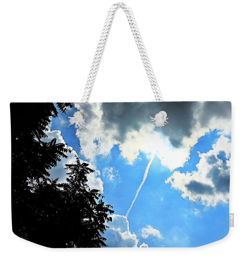 Sun Weekender Tote Bag featuring the photograph Shooting Sun by Robert Knight