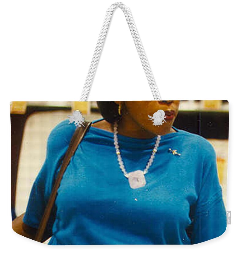 Angela Weekender Tote Bag featuring the photograph Shopping for Baby Joshua by Angela L Walker