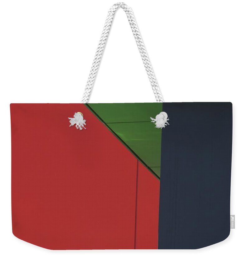 Minimalist Weekender Tote Bag featuring the photograph Shopping Strip Geometry by Denise Clark