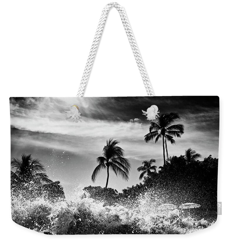Surfing Weekender Tote Bag featuring the photograph Shorebreak by Nik West