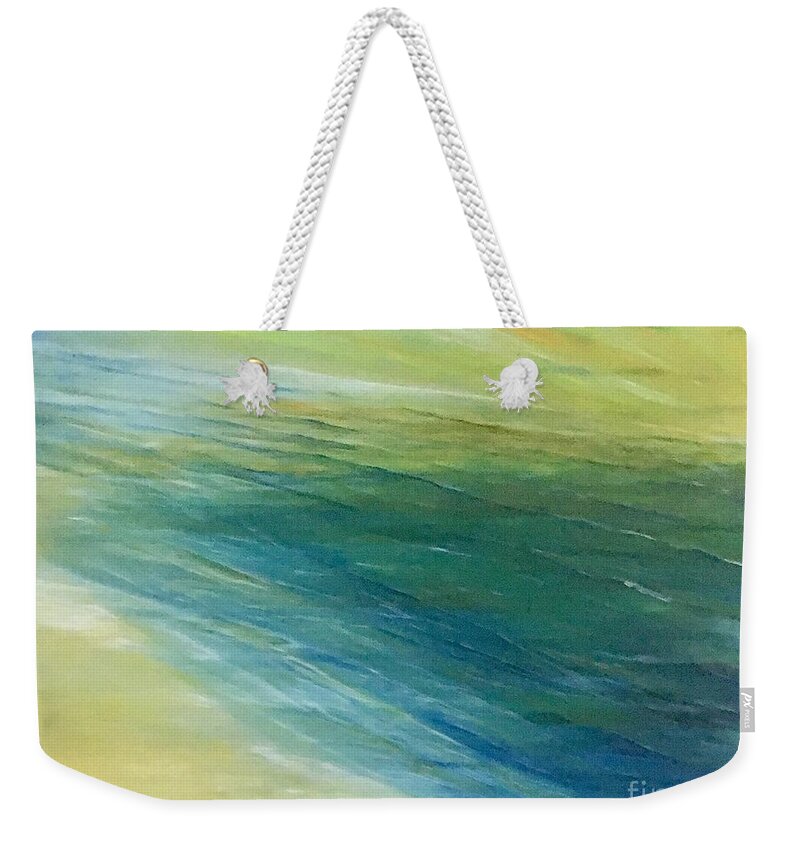 Shore Weekender Tote Bag featuring the painting Sea Shore by Michael Silbaugh