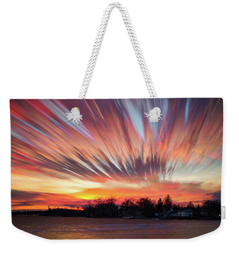 Matt Molloy Weekender Tote Bag featuring the photograph Shredded Sunset by Matt Molloy