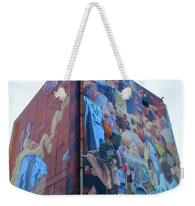 Mural Weekender Tote Bag featuring the photograph Shreveport Mural 2 by Randall Weidner