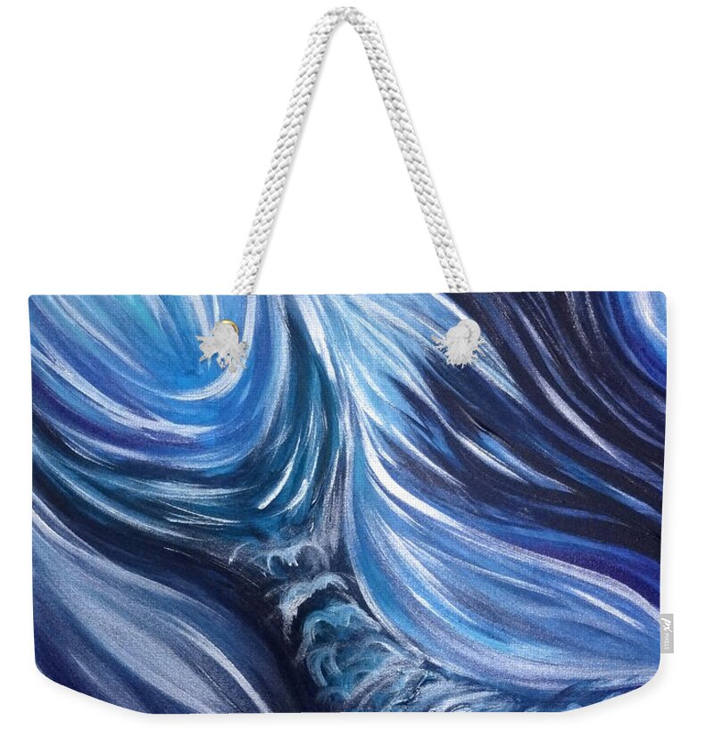 Sirena Weekender Tote Bag featuring the painting Si Serena by Michelle Pier