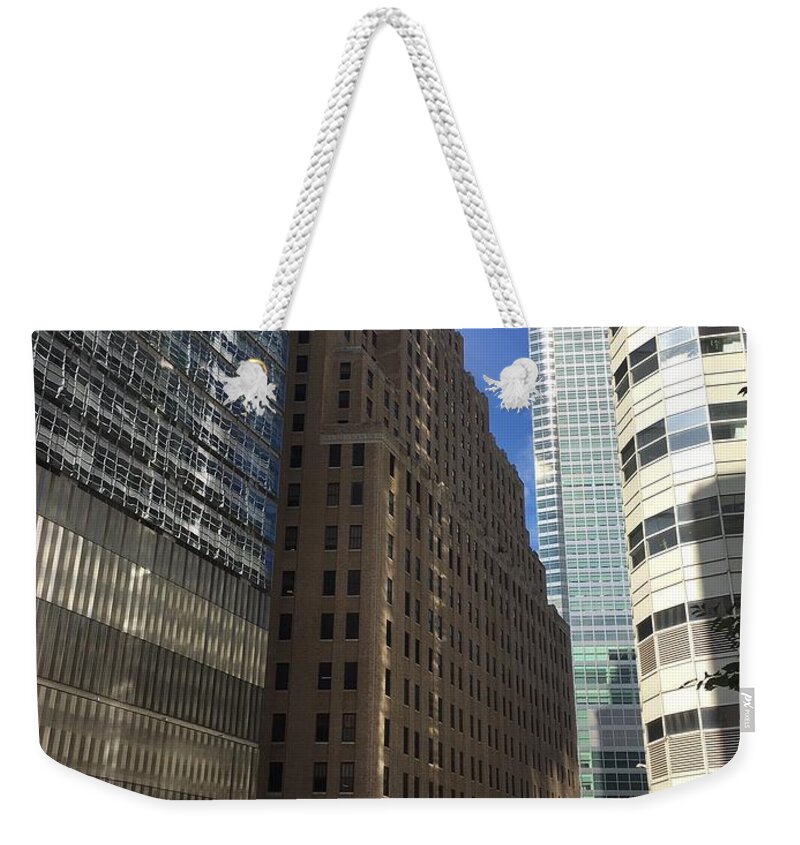 New York Weekender Tote Bag featuring the photograph Side by Side by Val Oconnor