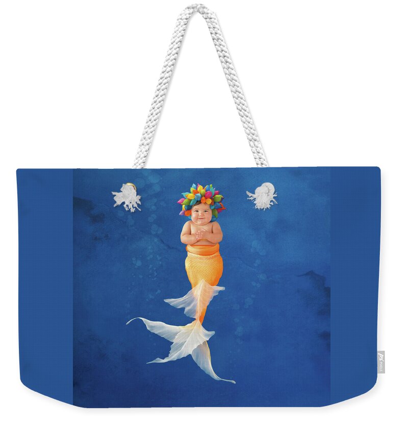 Under The Sea Weekender Tote Bag featuring the photograph Sienna as a Mermaid by Anne Geddes