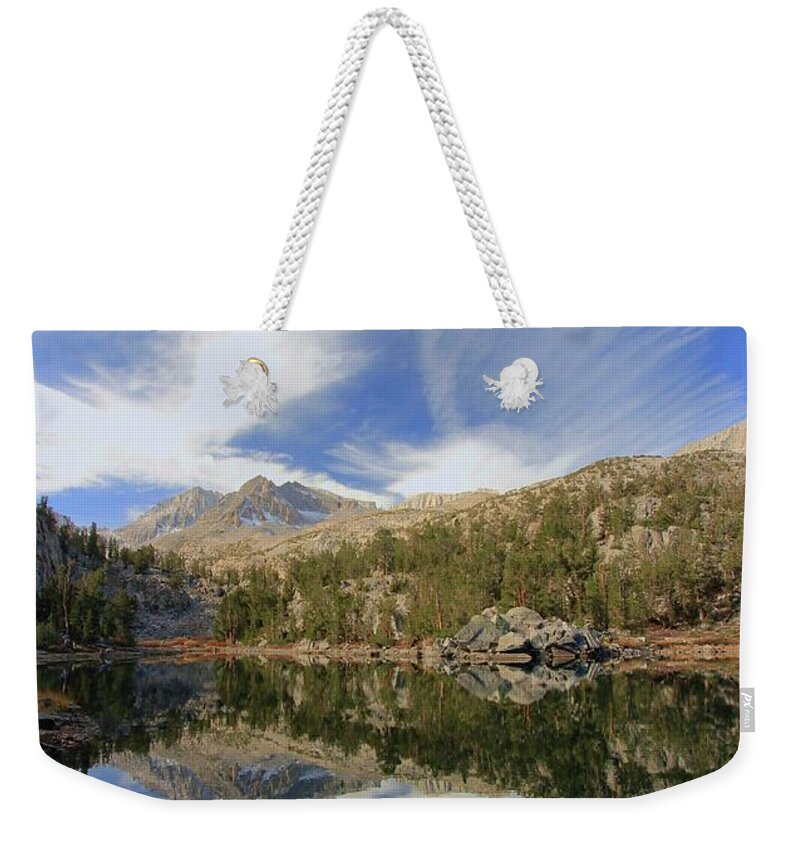 Sierra Nevada Weekender Tote Bag featuring the photograph Sierra Angel by Sean Sarsfield